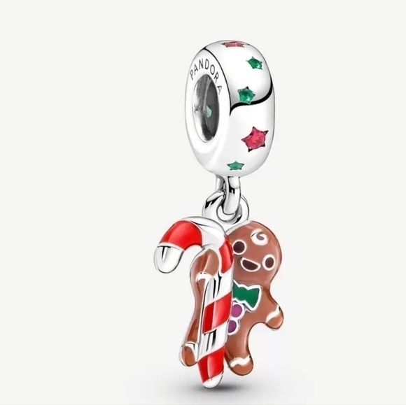 Pandora Gingerbread Man Dangle Charm - Picture 1 of 7